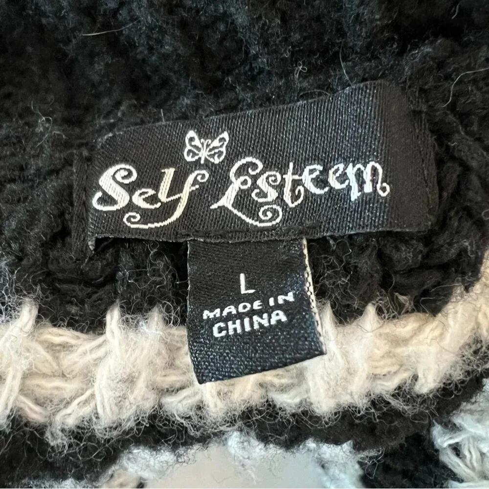 Self Esteem Stripped Collared Zip Up Sweater - image 5